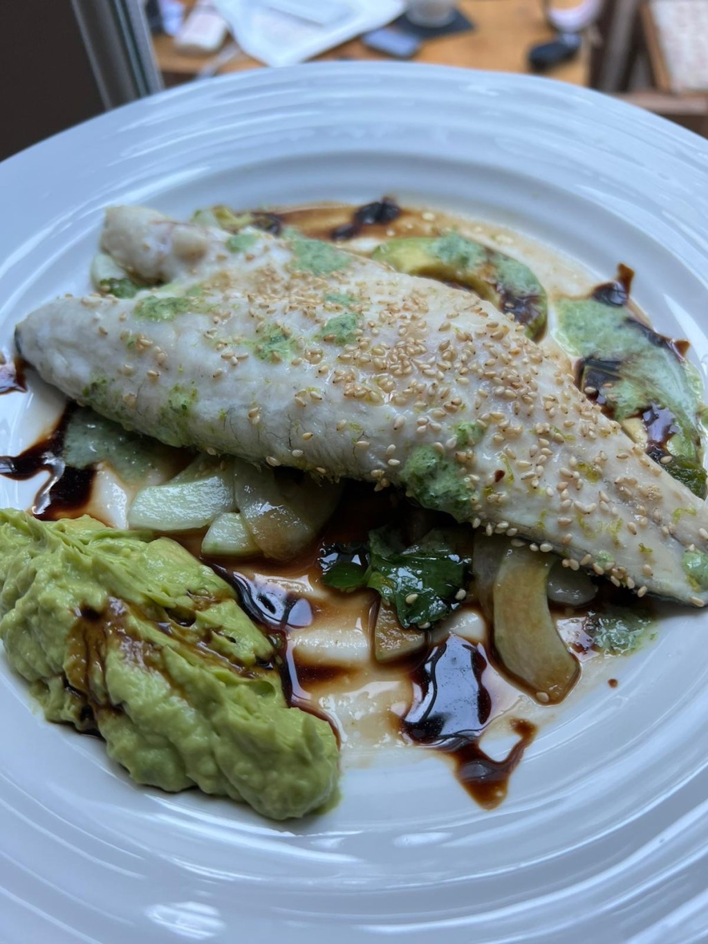 Baked Sea Bass with Avocado and&nbsp;Sesame